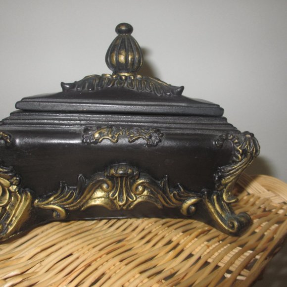 Vintage Carved trinket box JEWELRY BOX TRINKET BOX STORAGE - Picture 2 of 15
